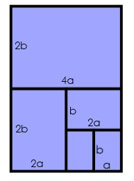 Bilde av alle rektanglene med lengdene på sidene oppgitt.