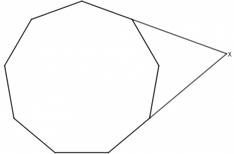 Nikant med trekant på sida