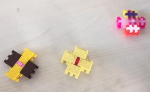 3 små lego-snurrebasser