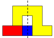 3 former innlagt i et rutenett, kvadrat, rektangel og en slangeform