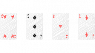 Fire kort.