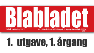 Logoen til Blabladet. Undertekst: 1. utgave, 1. årgang.
